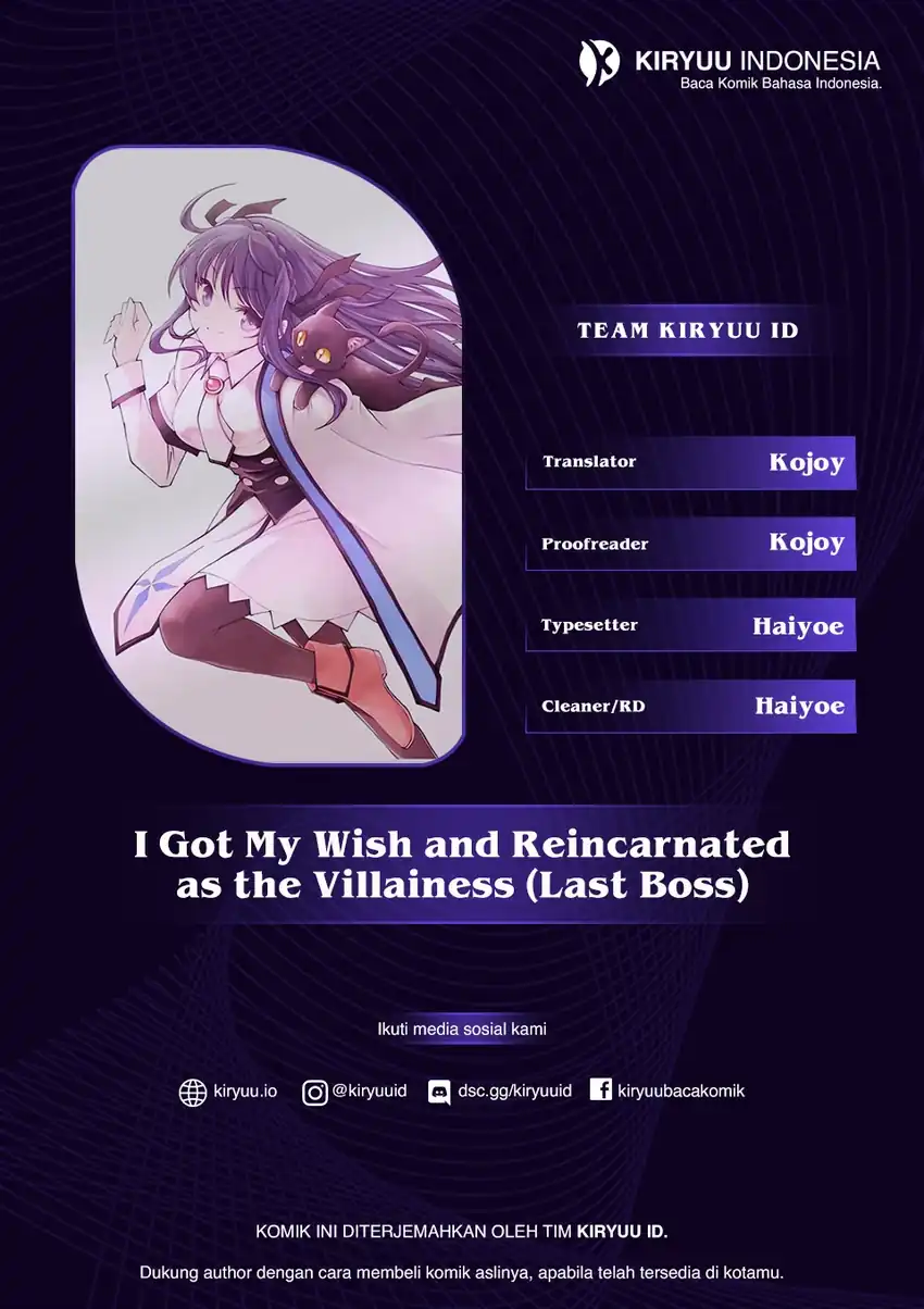 Komik I Got My Wish and Reincarnated as the Villainess (Last Boss)! Chapter 27 gambar 1