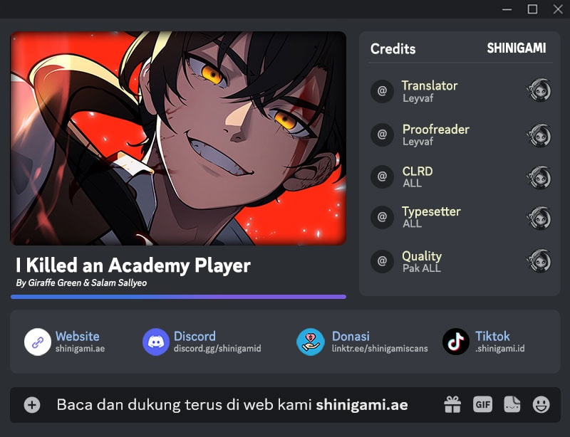 Baca Komik I Killed An Academy Player Chapter 72 Gambar 1