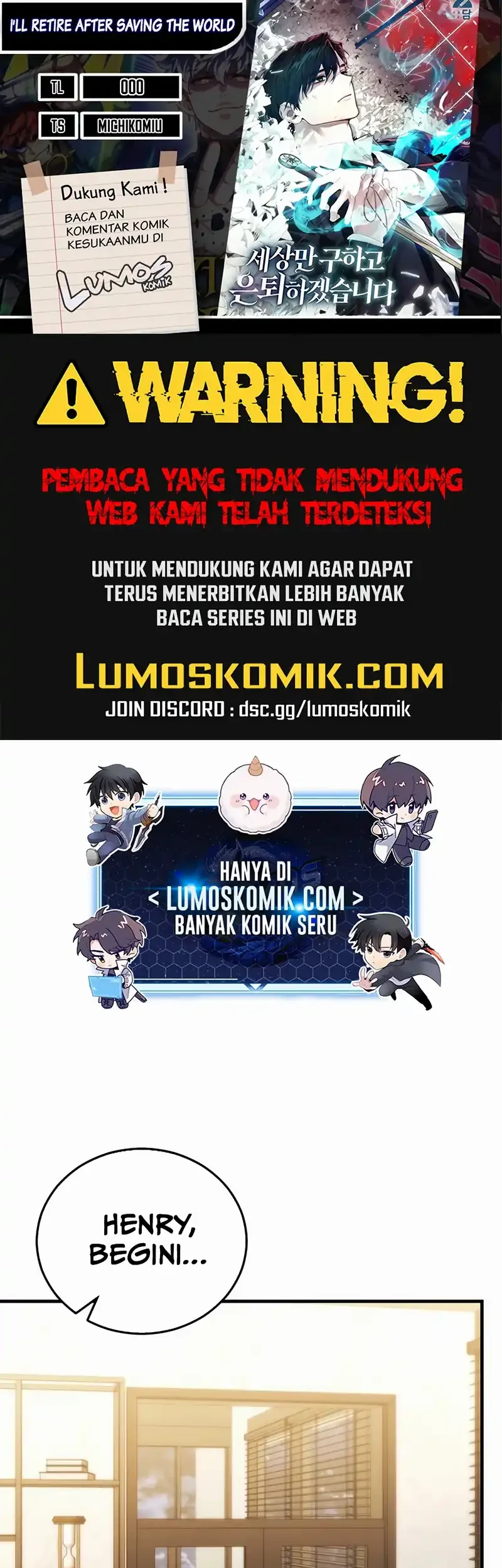 Komik I’ll Retire After Saving the World Chapter 87 gambar 1