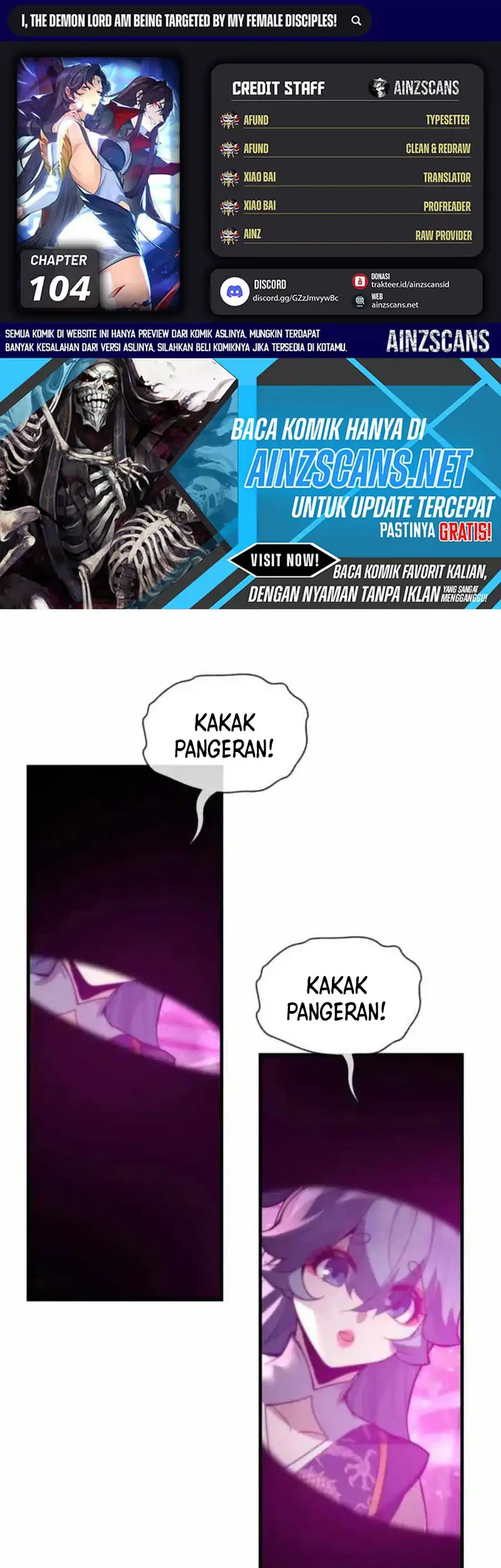 Komik I Love the Demon Lord So Much That Even My Female Disciples Want to Kill Me Chapter 104 gambar 1
