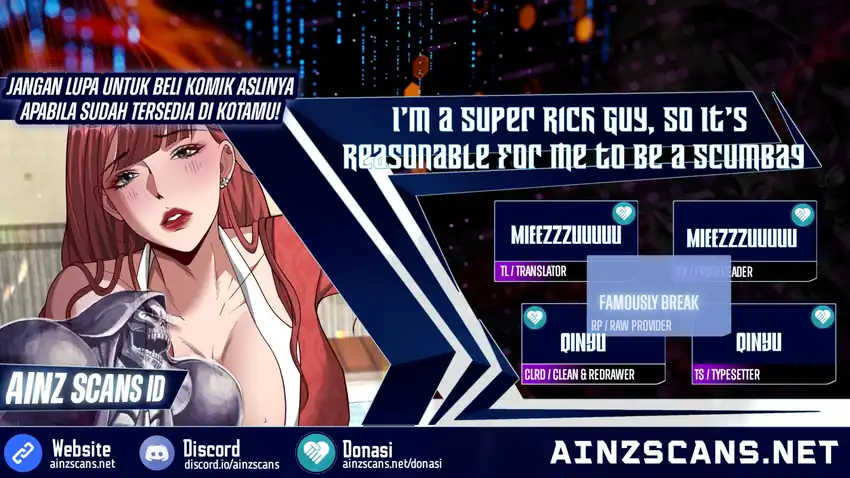 Komik I’m a Super Rich Guy, So It’s Reasonable For Me to Be a Scumbag Chapter 6 gambar 1