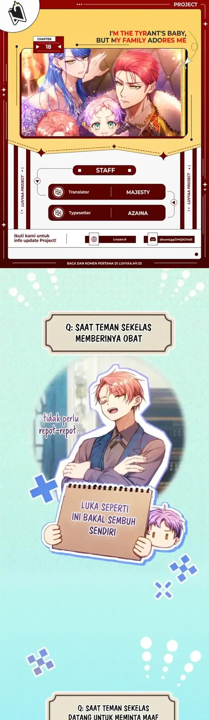 Komik I’m the Tyrant’s Baby, But My Family Adores Me Chapter 18 gambar 1