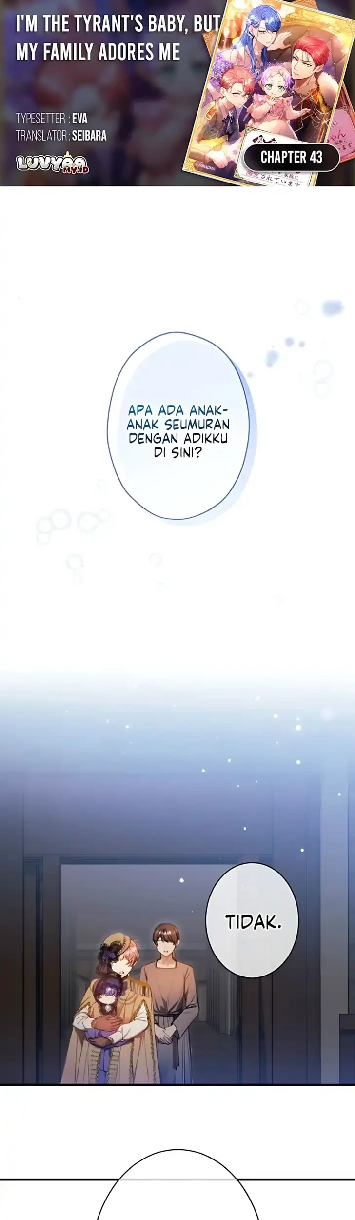 Komik I’m the Tyrant’s Baby, But My Family Adores Me Chapter 43 gambar 1
