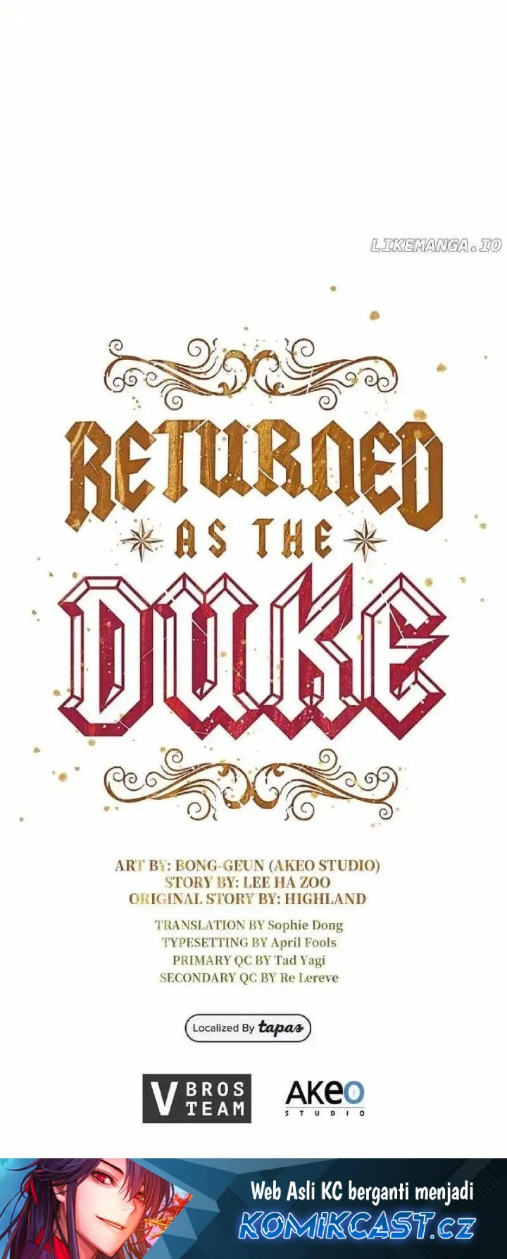I Regressed As The Duke  (Returned as the Duke) Chapter 97 Gambar 69