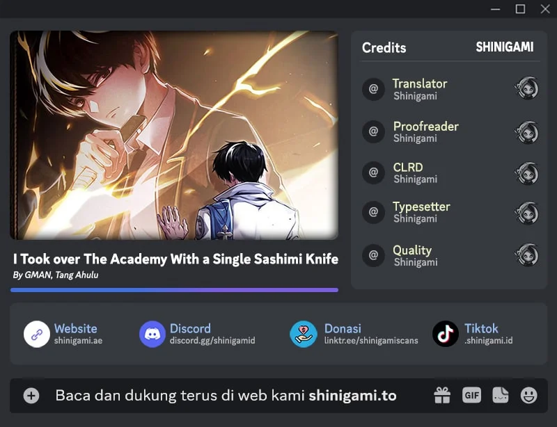 Komik I Took over The Academy With a Single Sashimi Knife Chapter 94 gambar 1