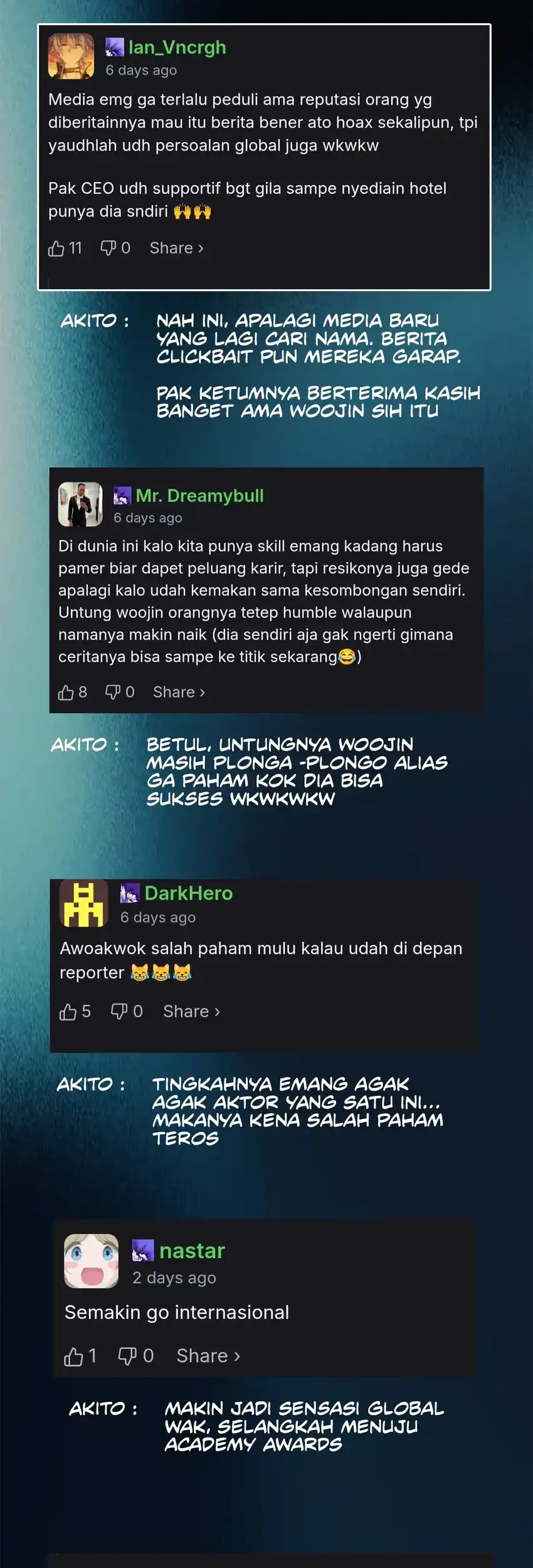 I Was Immediately Mistaken for a Monster Genius Actor Chapter 85 Gambar 75