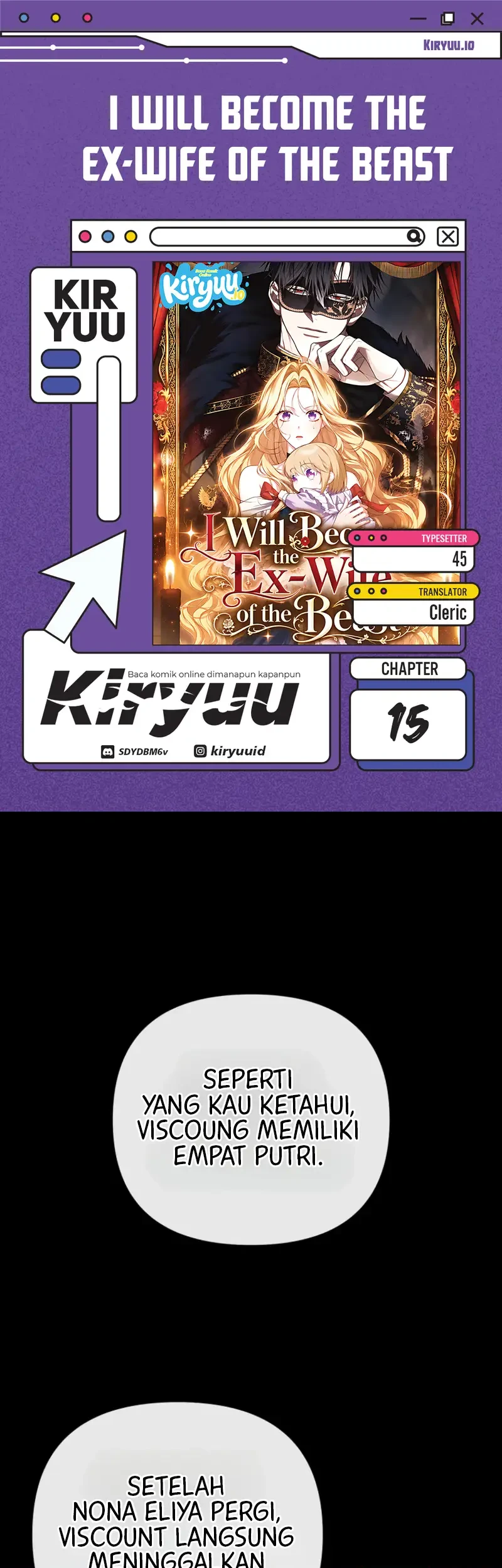 Komik I Will Become the Ex-Wife of the Beast Chapter 15 gambar 1