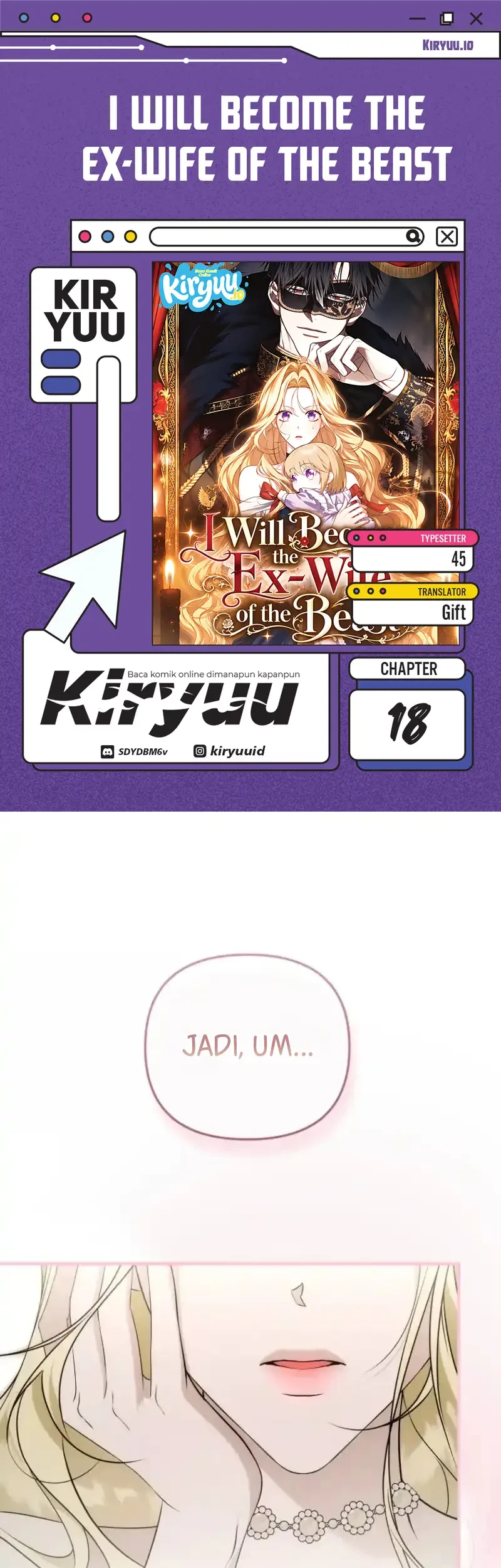 Komik I Will Become the Ex-Wife of the Beast Chapter 18 gambar 1