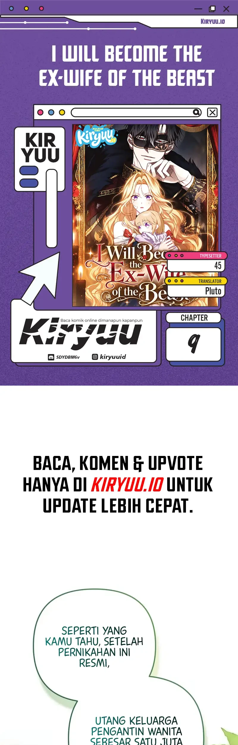 Komik I Will Become the Ex-Wife of the Beast Chapter 9 gambar 1