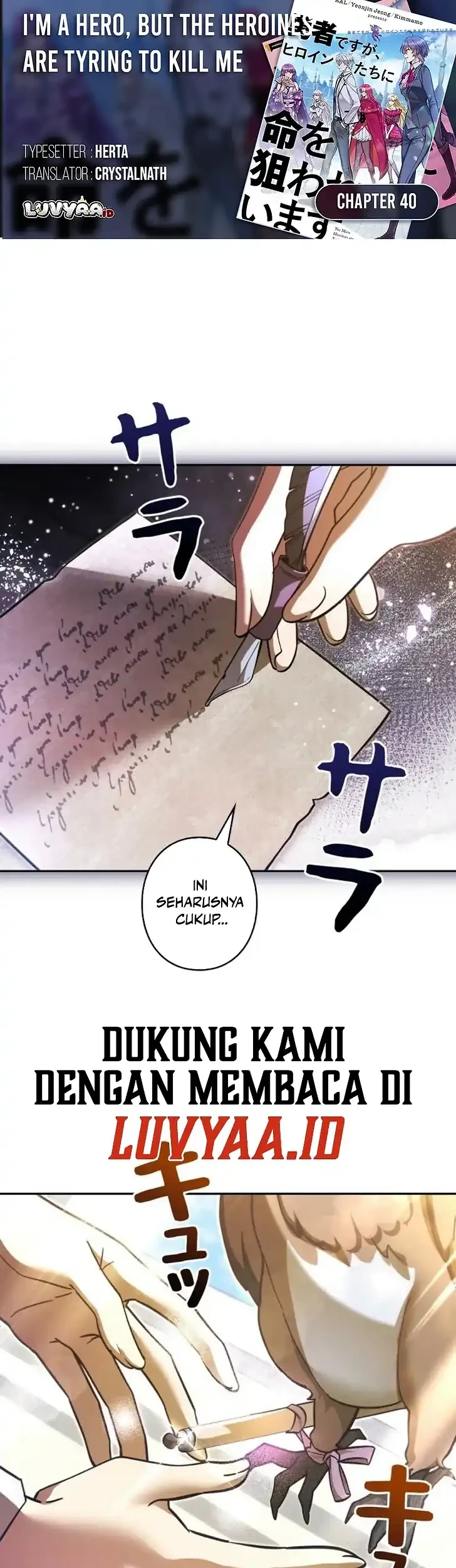 Komik Im the Hero but the Main Heroines Are Trying to Kill Me Chapter 40 gambar 1