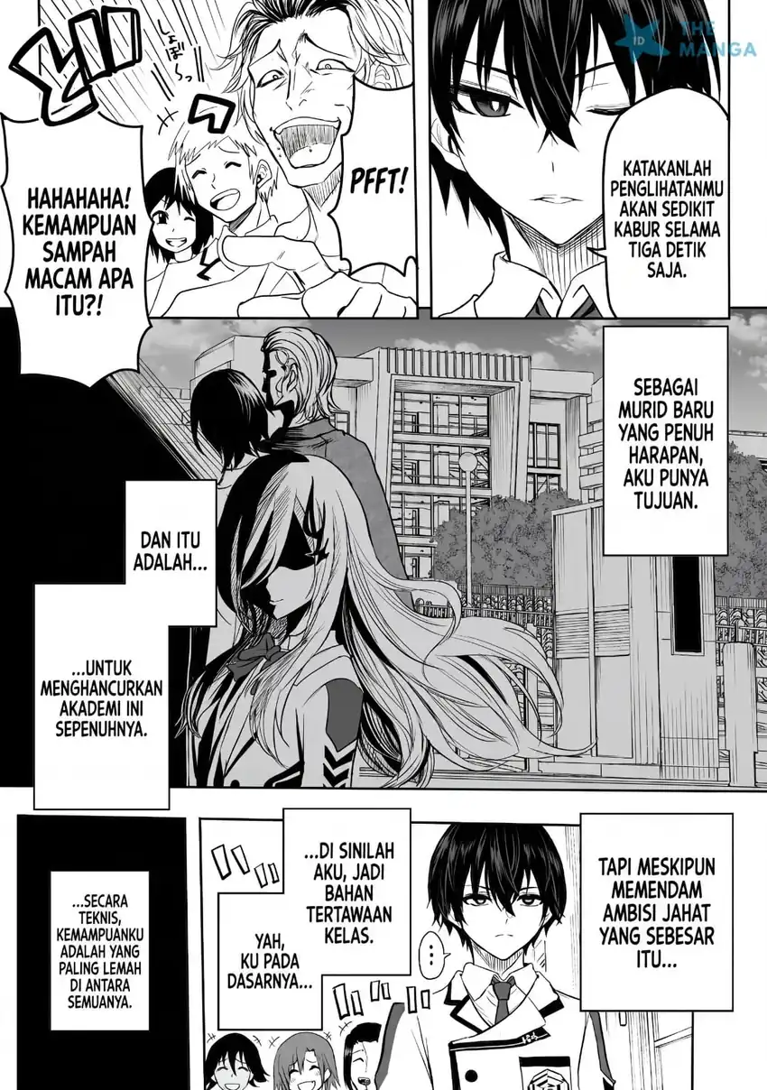 Inou Gakuen no Saikyou wa Heion ni Hisomu: Kikakugai no Kaibutsu, Munou o Enji Gakuen o Kage kara Shihai Suru Chapter 1 Gambar 3
