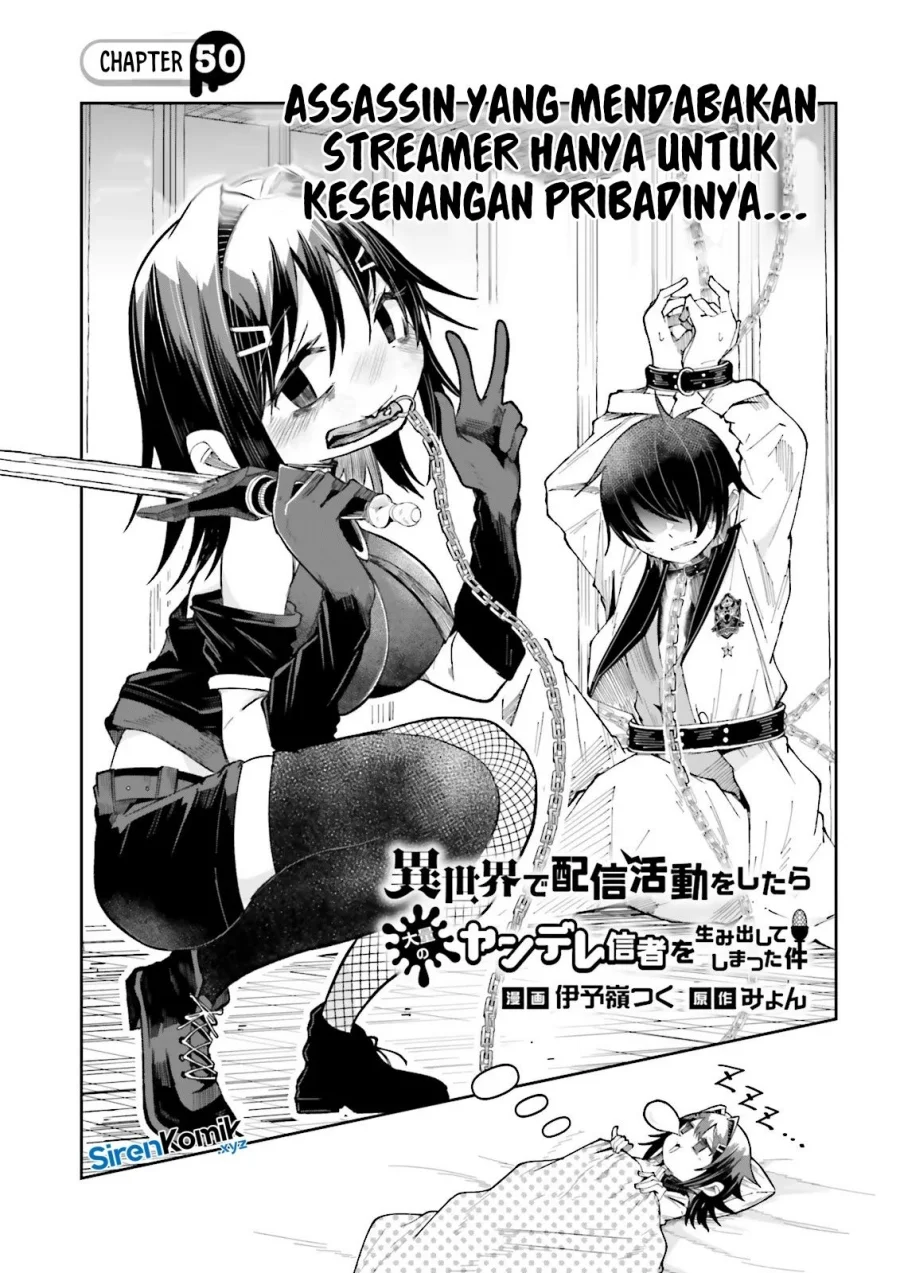 Baca Manga Isekai de Haishin Katsudou wo Shitara Tairyou no Yandere Shinja wo Umidashite Shimatta Ken Chapter 50 Gambar 2