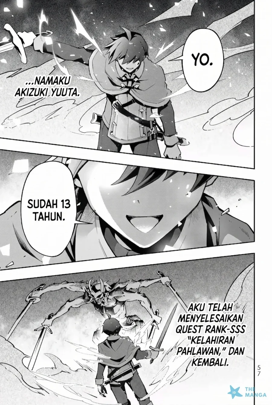 Isekai Kaeri No Kensei Wa, Jibun No Jitsuryoku Ni Kigatsukanai ~sss Rank No Kakushi Quest Wo Ukete Kaettekitara Level 1 No F Kyuu Tansakusha Ni Natta Kedo, Isekai De Kitaeta Kenjutsu Ga Tsuyosugite Oujo Ya S Kyuu Eiyuu Tachi Ga Ore Wo Hottate Kuremasen~ Chapter 1 Gambar 57