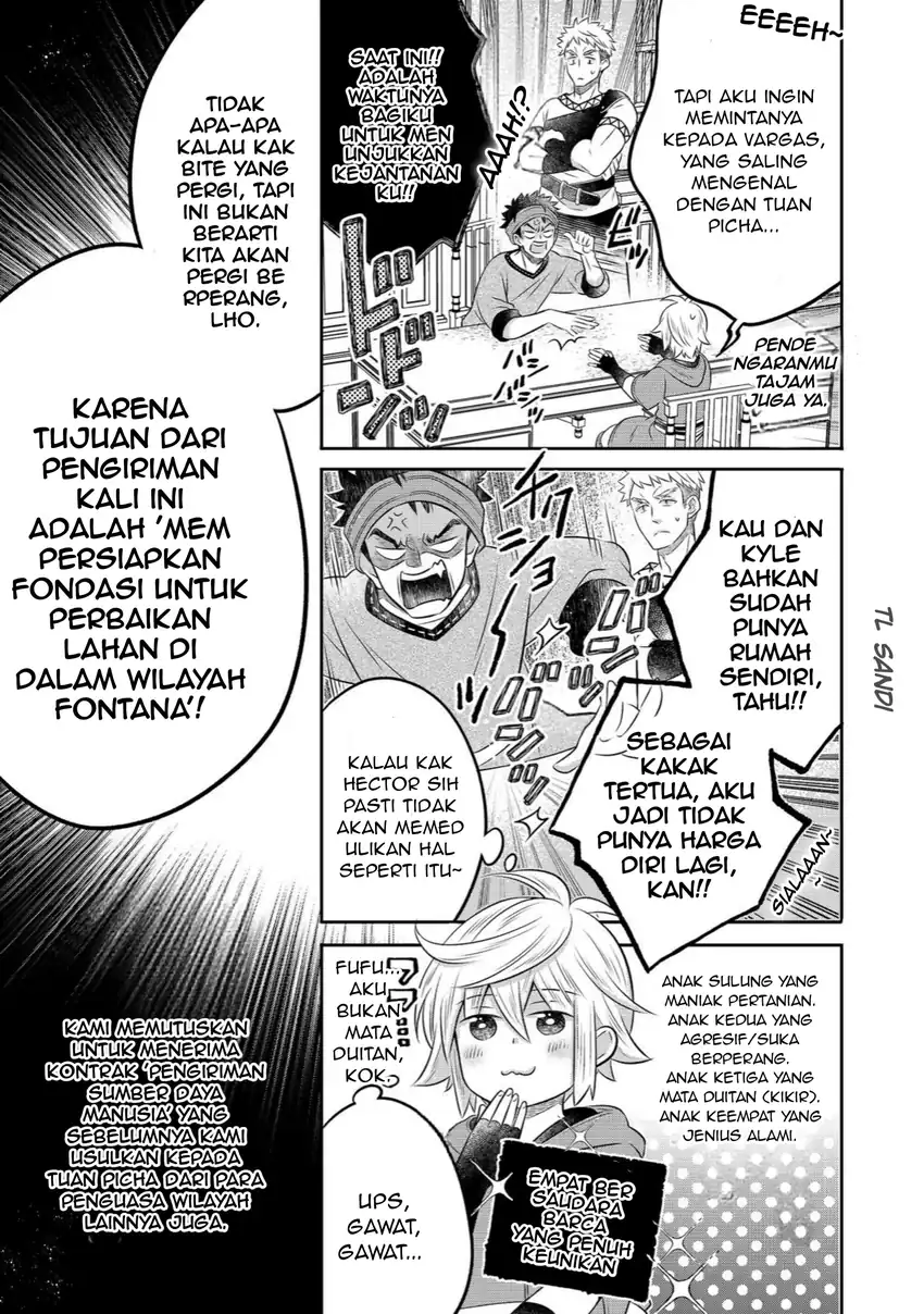 Isekai no Binbou Nouka ni Tensei Shitanode, Renga o Tsukutte Shiro o Tateru Koto ni Shimashita Chapter 35.1 halaman 8