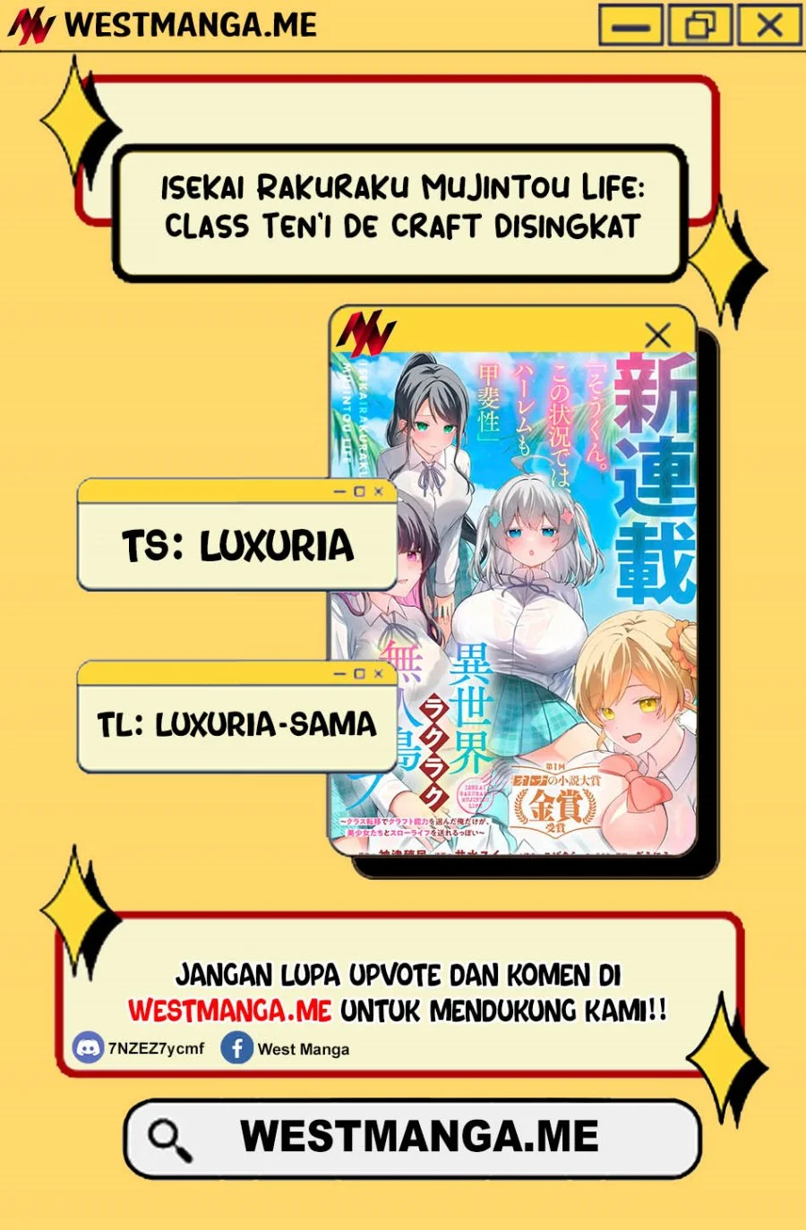 Komik Isekai Rakuraku Mujintou Life: Class Ten'i de Craft Ability o Eranda Ore Dake ga, Bishoujo Tachi to Slow Life o Okureru-ppoi Chapter 5 gambar 1