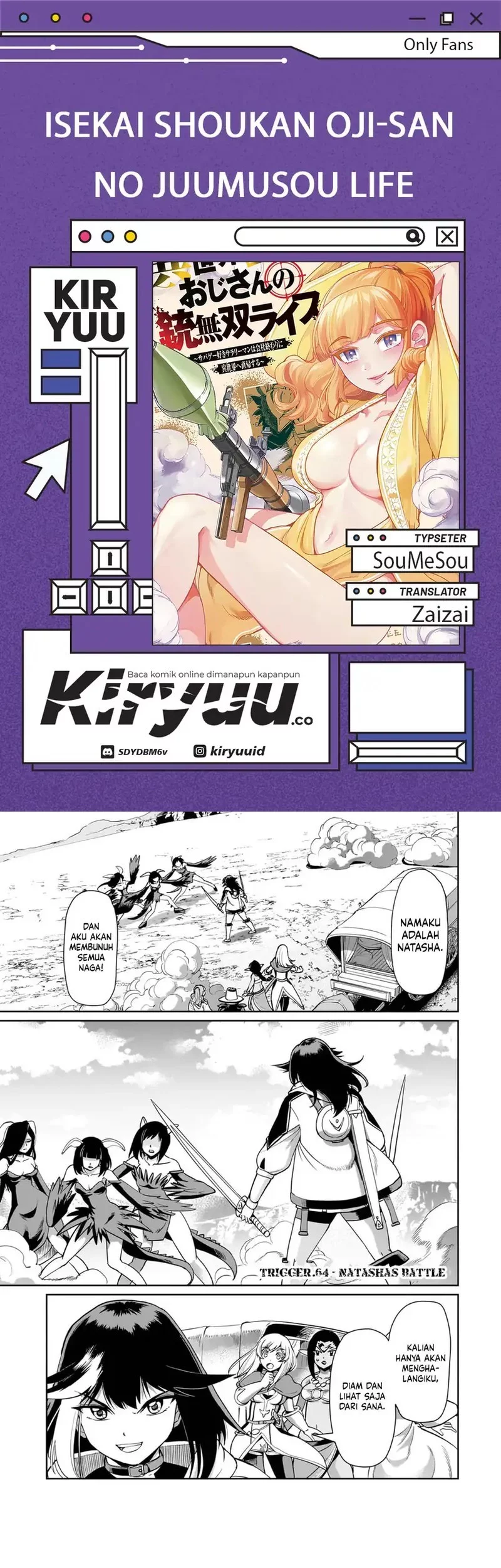 Komik Isekai Shoukan Oji-san no Juumusou Life – Sabage Suki Salaryman wa Kaisha Owari ni Isekai e Chokki suru Chapter 64 gambar nomor 1