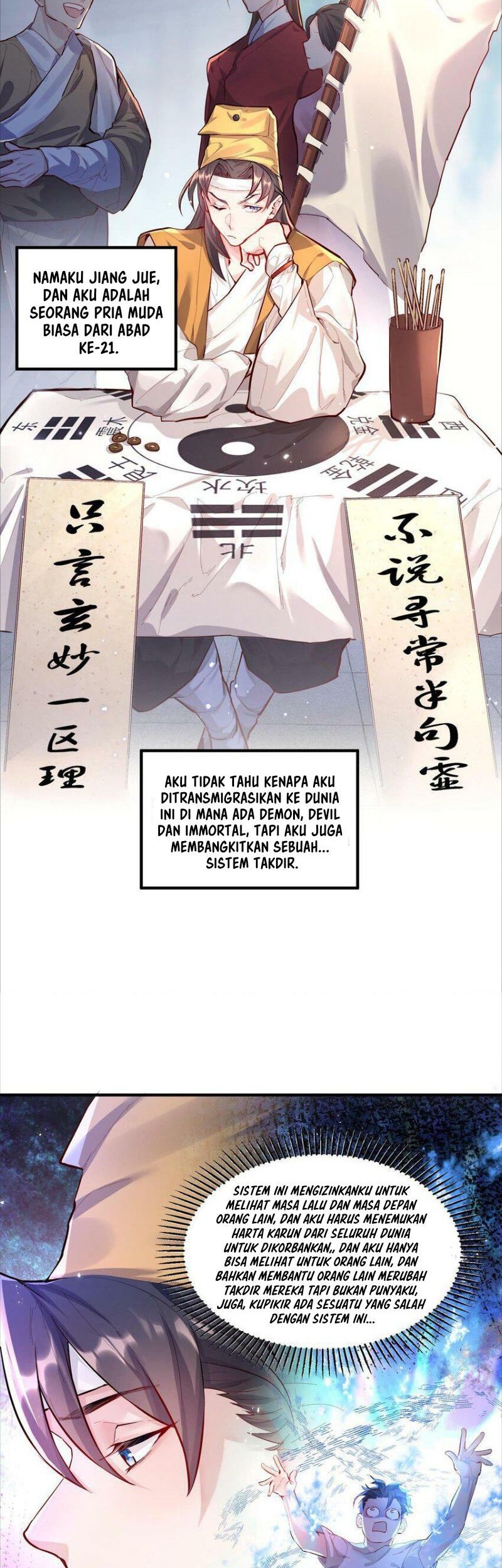 Baca Manhua It’s Just Fortune-Telling, How Did the Nine-Tailed Demon Emperor Become My Wife?! Chapter 1 Gambar 2