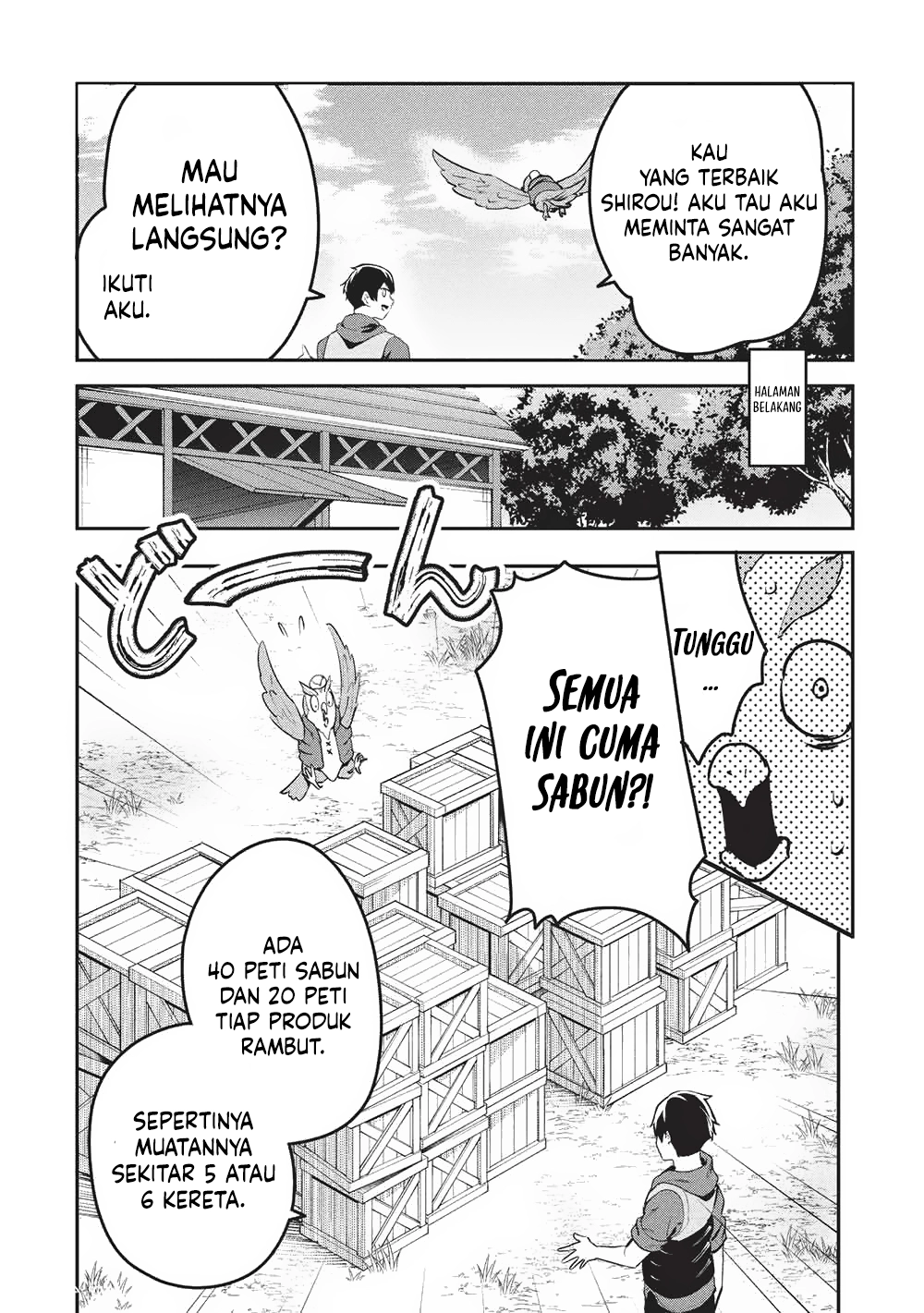 Itsu Demo Jitaku ni Kaereru Ore wa, Isekai de Gyoushoujin o Hajimemashita Chapter 59 Gambar 12