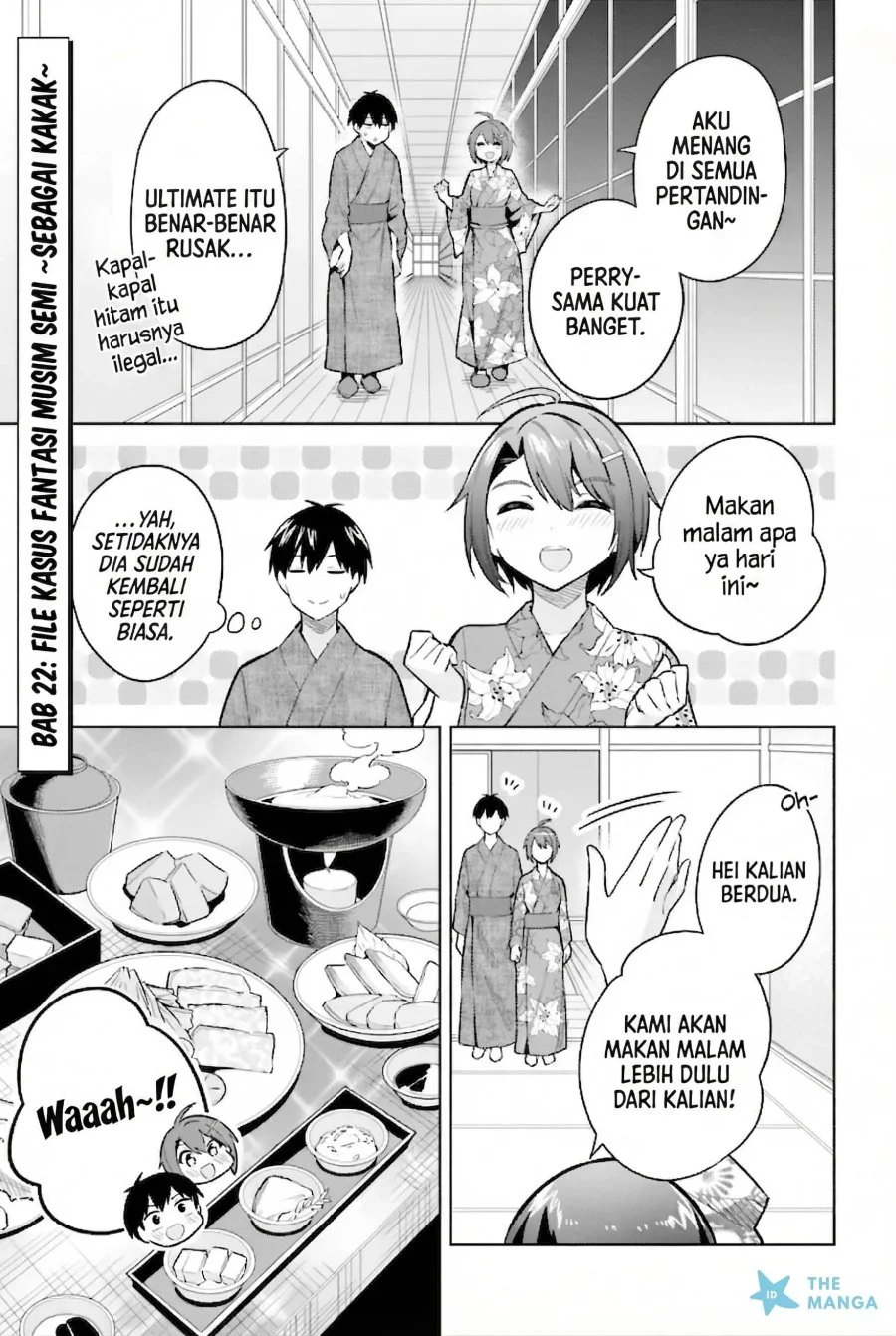 Manga Jitsu wa Gimai (Imouto) deshita. ~Saikin de Kitagiri no Otouto no Kyorikan ga Yatara Chikaiwake~ Chapter 22 gambar 2