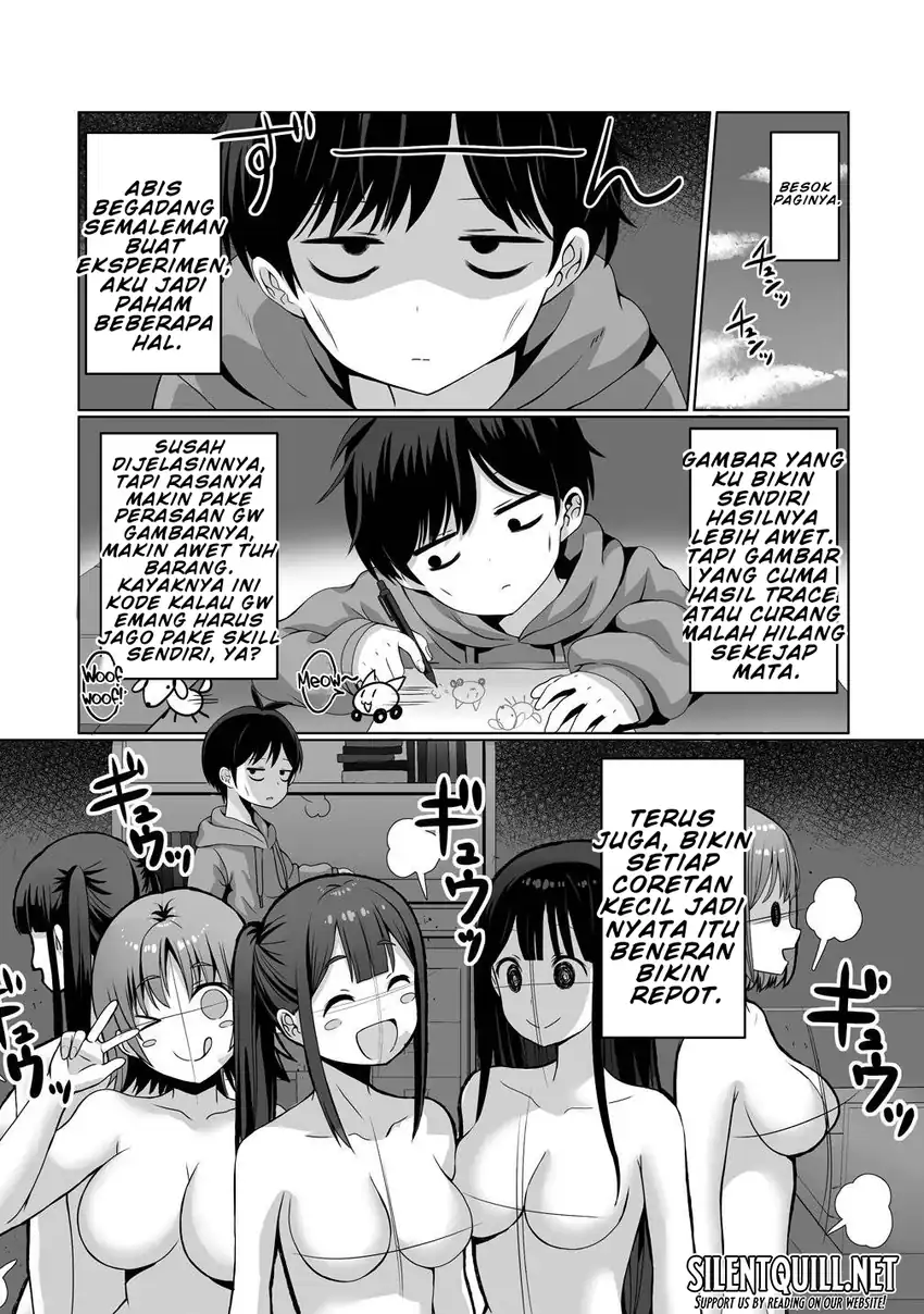 Kaita Mono o Jittaika Suru Nouryoku de Motenai Ore ga Harem Seikatsu Chapter 1 Gambar 18