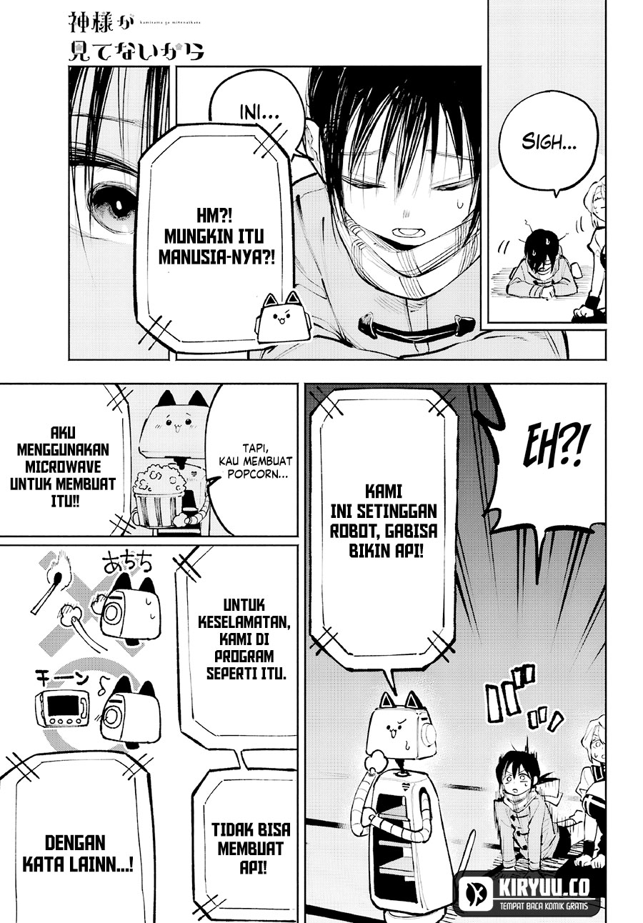 Kami-sama ga Mitenai kara Chapter 4 Gambar 49