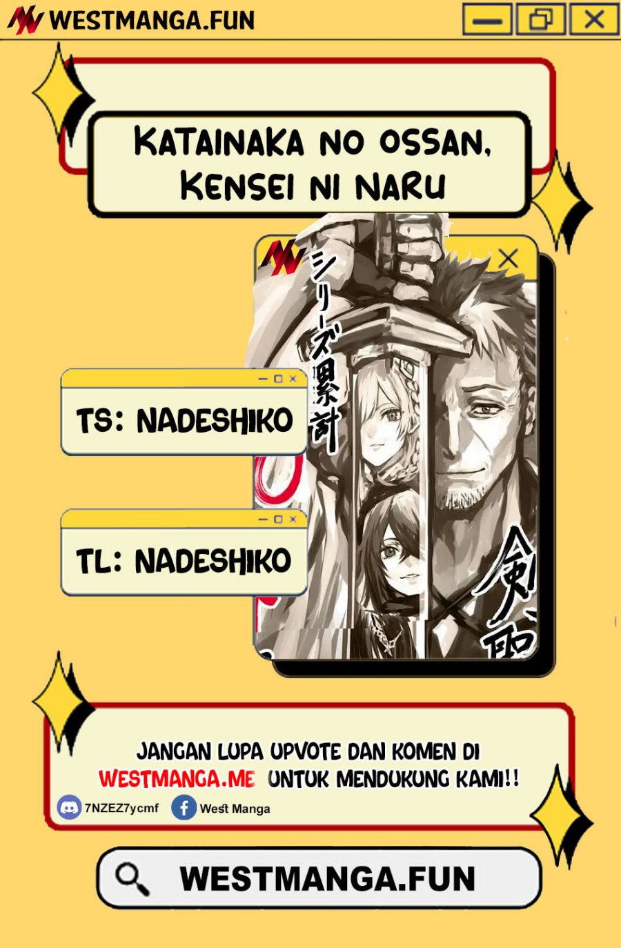 Baca Komik Katainaka no Ossan, Kensei ni Naru ~tada no inaka no kenjutsu shihan datta no ni, taisei shita deshi-tachi ga ore wo hottekurenai ken~ Chapter 34.1 Gambar 1