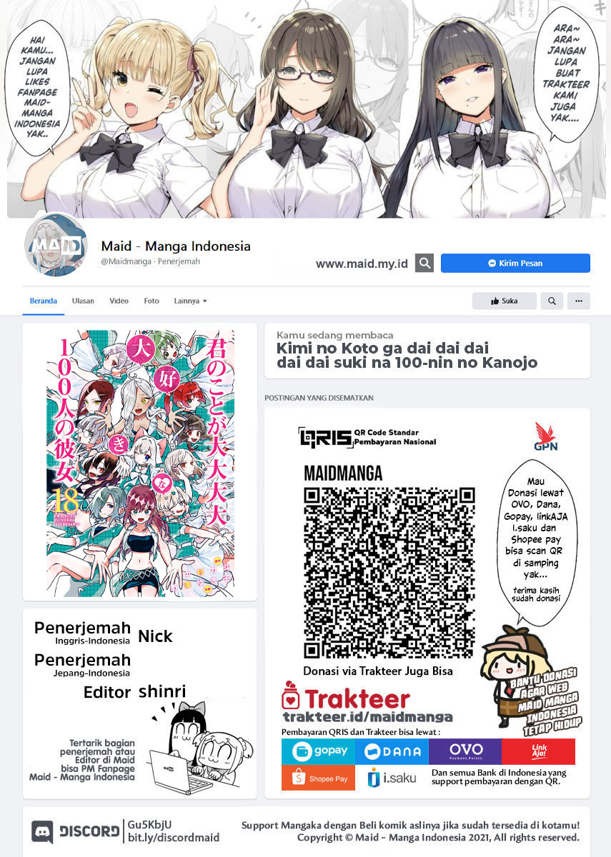 Baca Manga Kimi no Koto ga Dai Dai Dai Dai Daisuki na 100-ri no Kanojo Chapter 131.5 Gambar 2