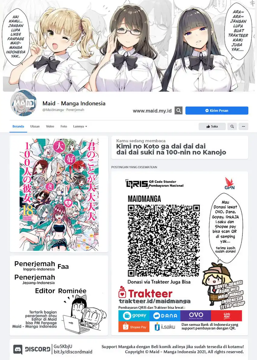 Manga Kimi no Koto ga Dai Dai Dai Dai Daisuki na 100-ri no Kanojo Chapter 147 gambar 2