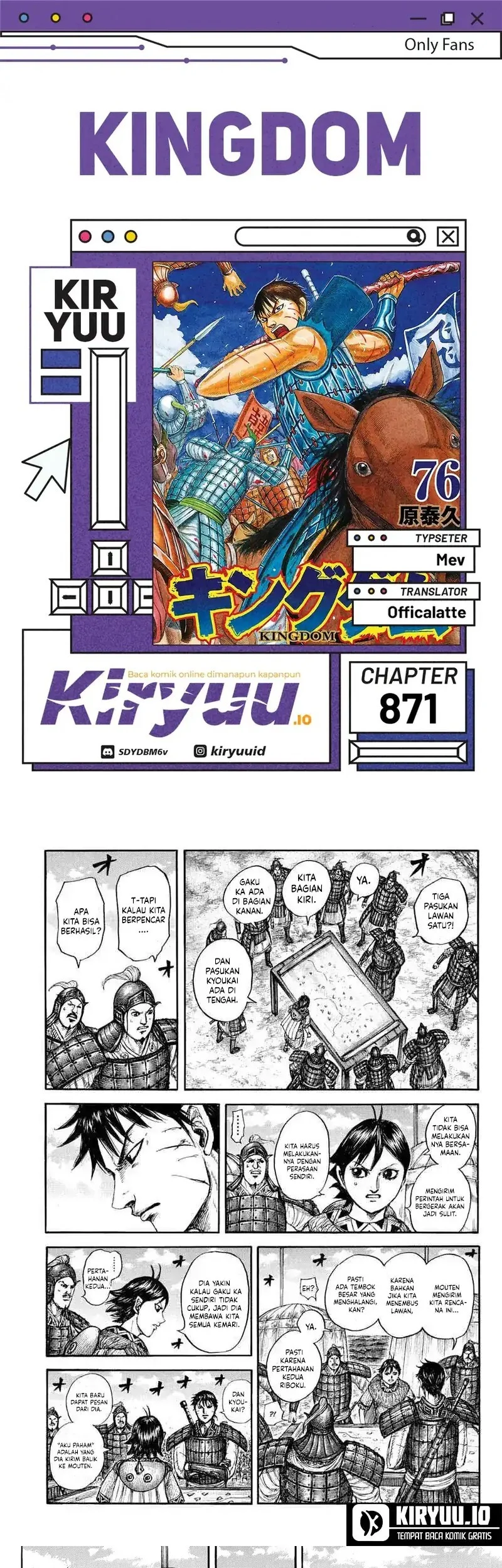 Komik Kingdom Chapter 871 gambar 1