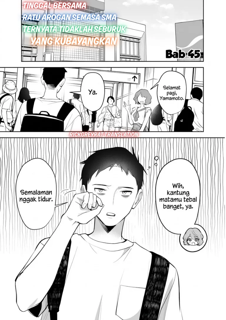 Koko Jidai ni Gomandatta Jou sama to no Dousei Seikatsu wa Igaito Igokochi ga Warukunai Chapter 45 halaman 3