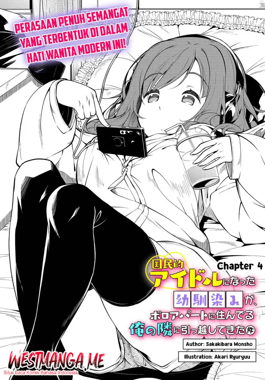 Kokuminteki Idol ni natta Osananajimi ga, Boro Apartment ni Sunderu Ore no Tonari ni Hikkoshite Kita Ken Chapter 4.1 Gambar 5