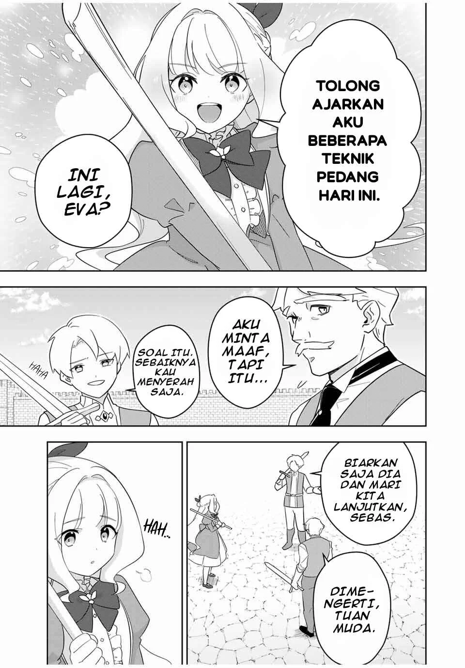 Koujo Tensei: Densetsu no Dai Madoushi (♂), Hime Kishi to Narite Densetsu no Reijou Kishidan o Tsukuri Musou Suru Chapter 1 Gambar 36