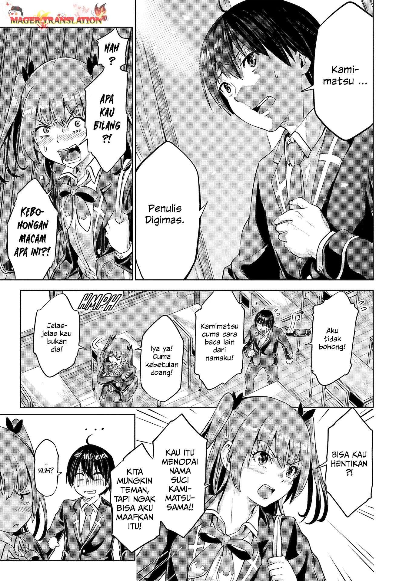 Koukousei WEB Sakka no Mote Seikatsu “Anta ga Kami Sakka na Wakenai desho” to Boku wo Futta Osananajimi ga Koukaishiteru kedo Mou Osoi Chapter 1.1 Gambar 23