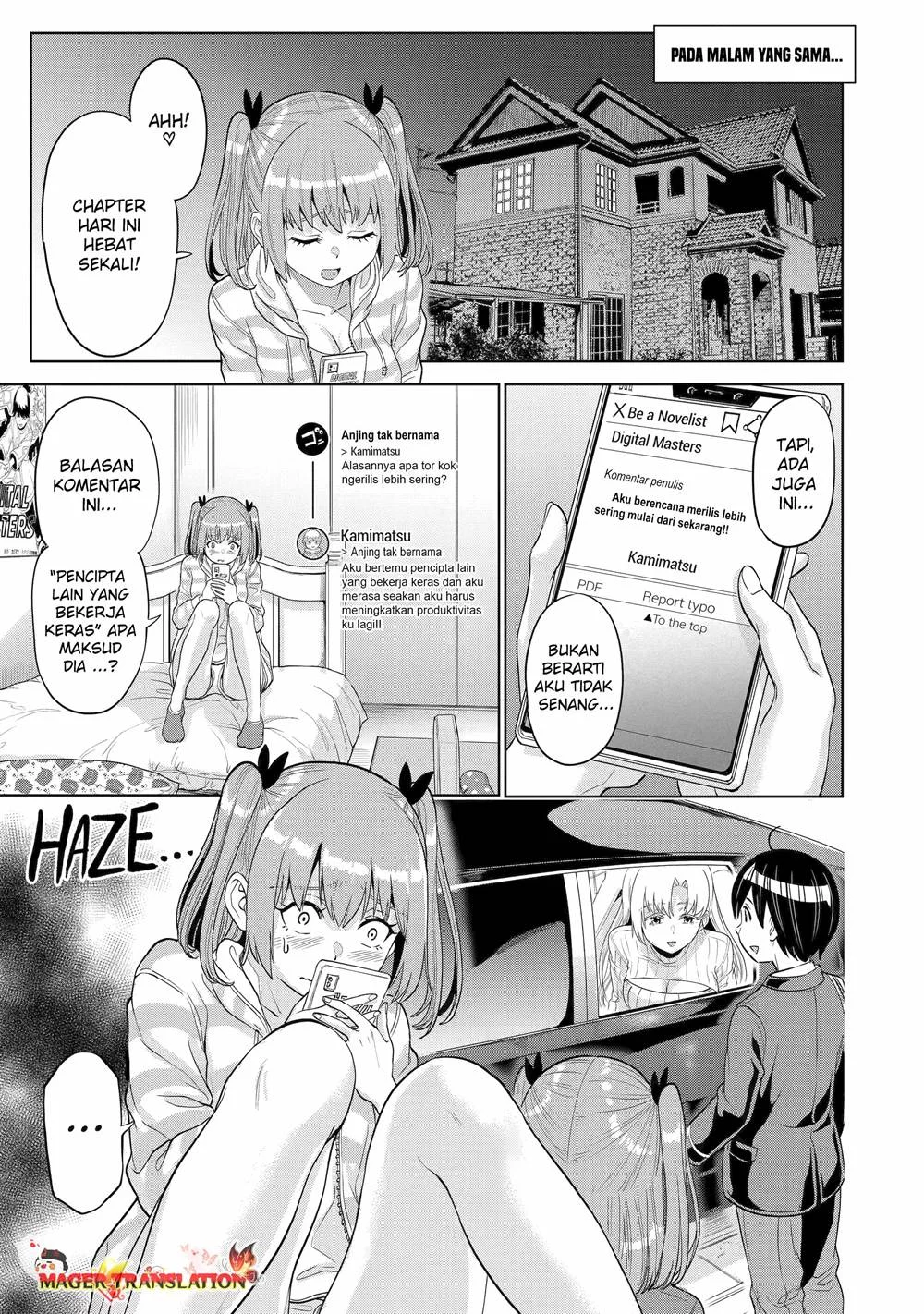 Koukousei WEB Sakka no Mote Seikatsu “Anta ga Kami Sakka na Wakenai desho” to Boku wo Futta Osananajimi ga Koukaishiteru kedo Mou Osoi Chapter 9 Gambar 22