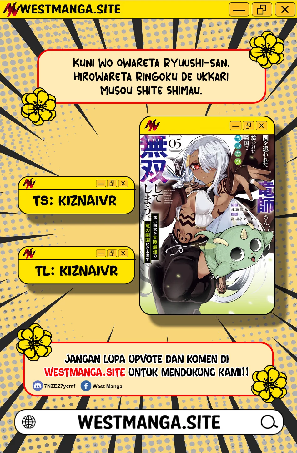 Kuni wo Owareta Ryuushi-san, Hirowareta Ringoku de Ukkari Musou shite Shimau. Chapter 33.1 halaman 1