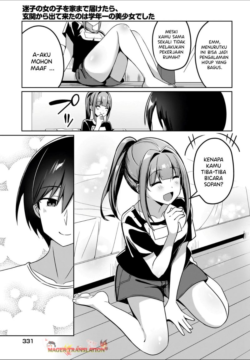Maigo no Onnanoko o Ie Made Todoketara, Genkan kara Detekita no wa Gakunen Ichi no Bishoujo deshita Chapter 3 Gambar 6