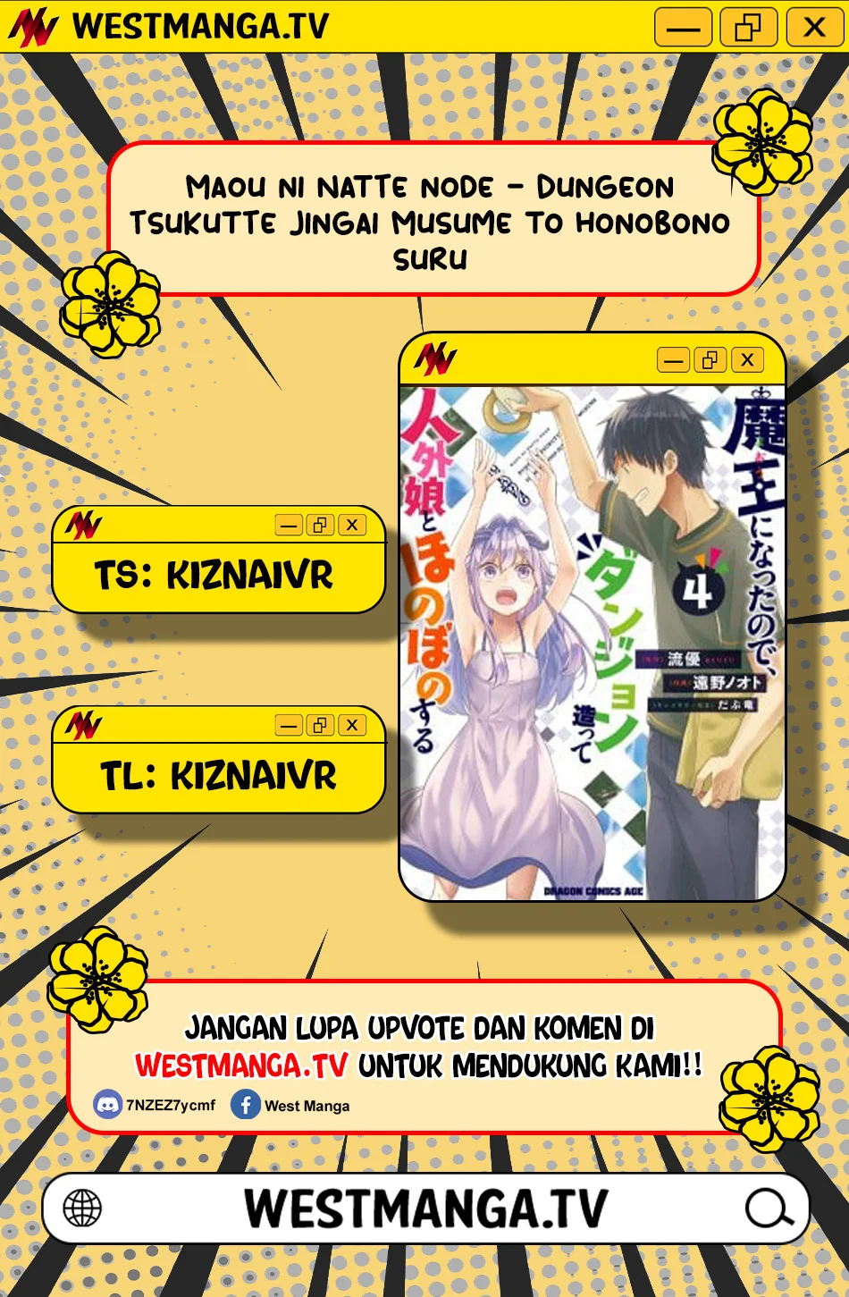 Komik Maou ni Natte node – Dungeon Tsukutte Jingai Musume to Honobono suru Chapter 88.2 gambar 1