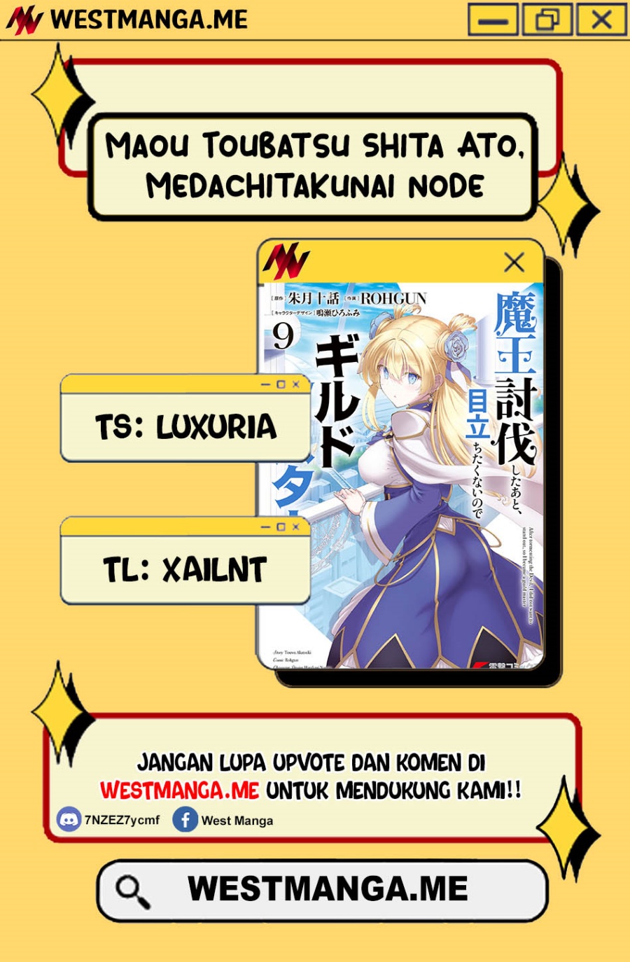 Baca Komik Maou Toubatsu Shita Ato, Medachitakunai node Guild Master ni Natta Chapter 44 Gambar 1