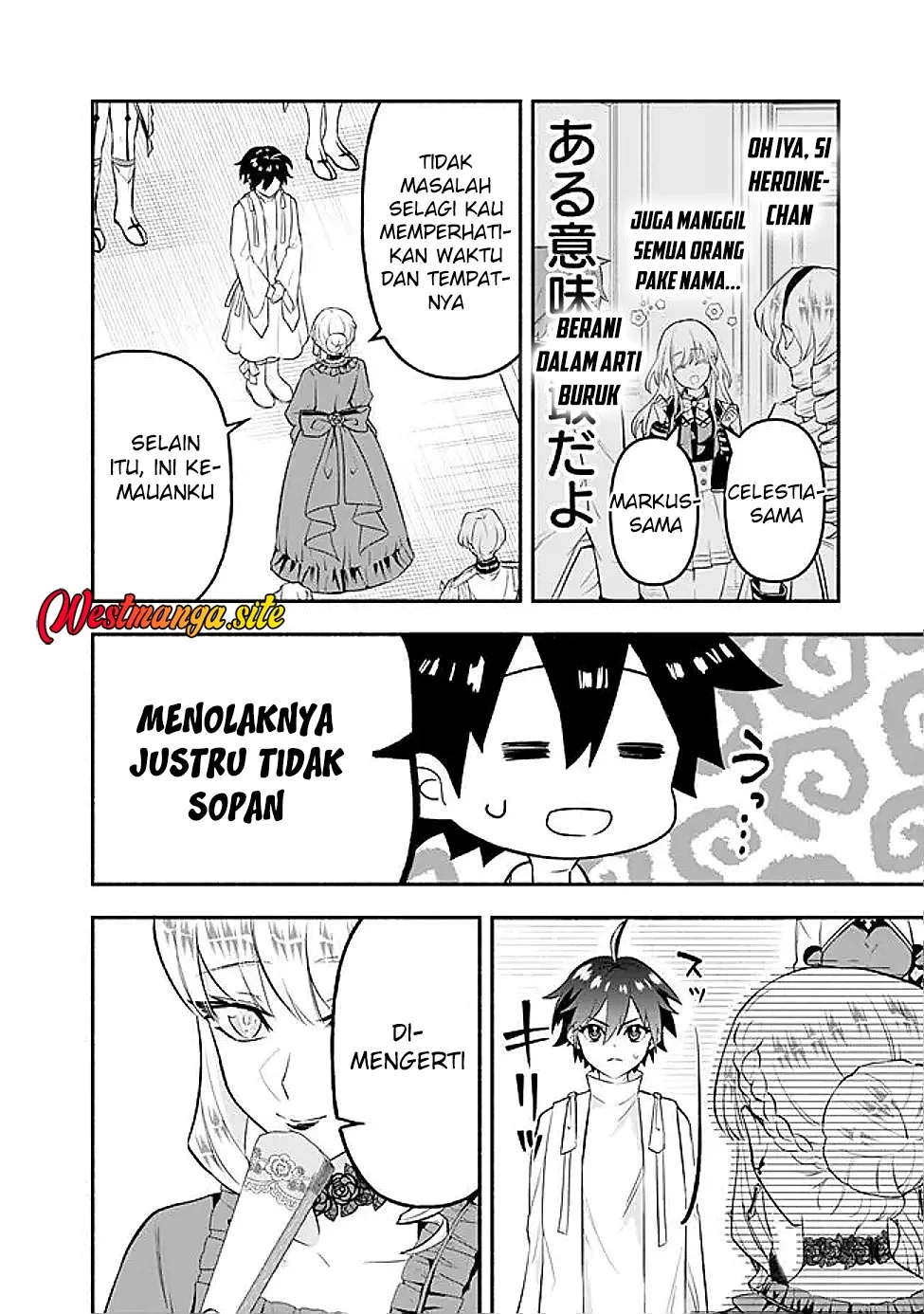 Maryokuryou Rekidai Saikyou na Tensei Seijo-sama no Gakuen Seikatsu wa Haran ni Michiafureteiru you desu Chapter 4 Gambar 33
