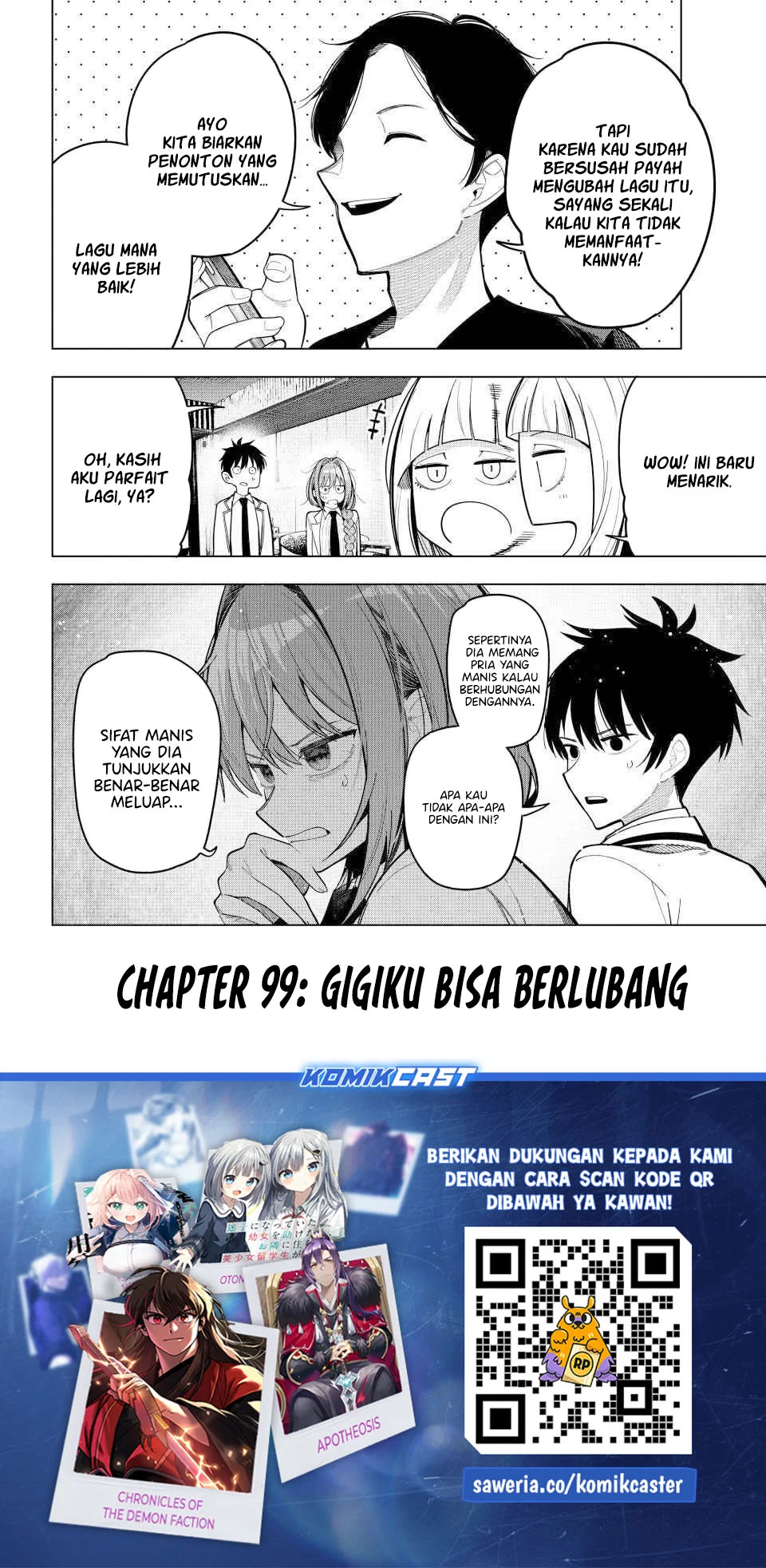 Mayonaka Heart Tune Chapter 99 Gambar 16