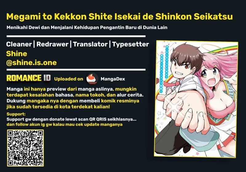 Komik Megami to Kekkon Shite Isekai de Shinkon Seikatsu Chapter 11 gambar 1