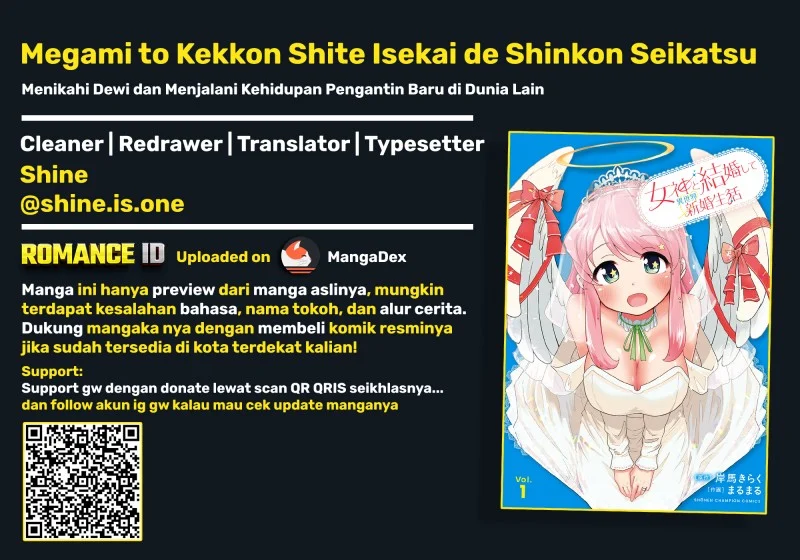 Komik Megami to Kekkon Shite Isekai de Shinkon Seikatsu Chapter 15 gambar 1