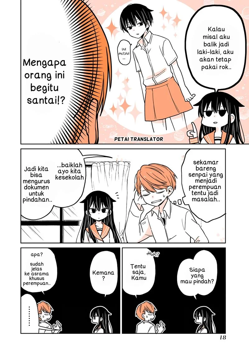 Mendoku Sagari Danshi Koukousei ga Asa Okitara Onnanoko ni Natteita Hanashi Chapter 2 Gambar 8