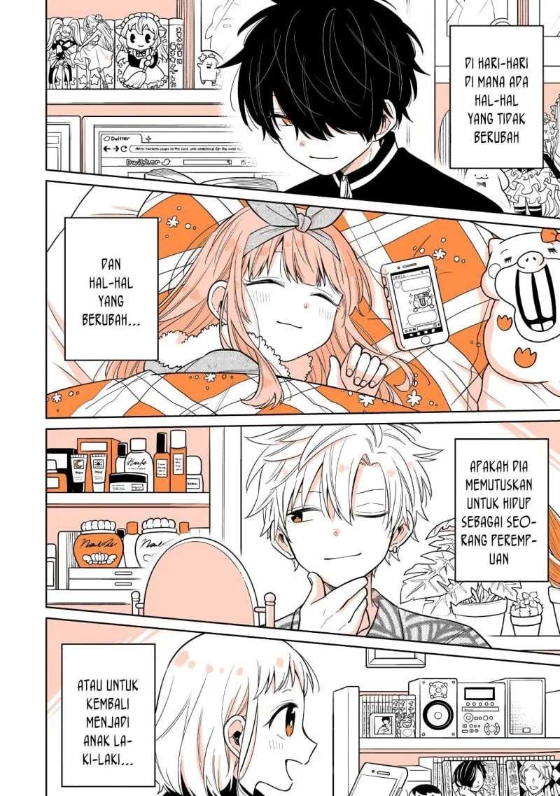 Mendoku Sagari Danshi Koukousei ga Asa Okitara Onnanoko ni Natteita Hanashi Chapter 22 Gambar 23