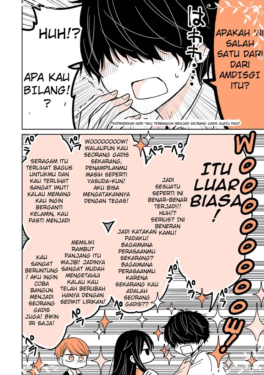 Mendoku Sagari Danshi Koukousei ga Asa Okitara Onnanoko ni Natteita Hanashi Chapter 3 Gambar 7