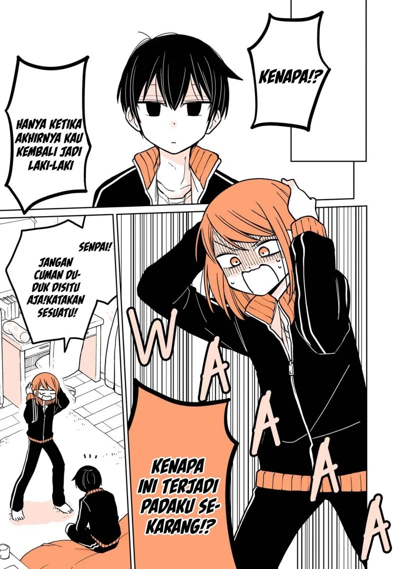 Mendoku Sagari Danshi Koukousei ga Asa Okitara Onnanoko ni Natteita Hanashi Chapter 8.2 Gambar 4