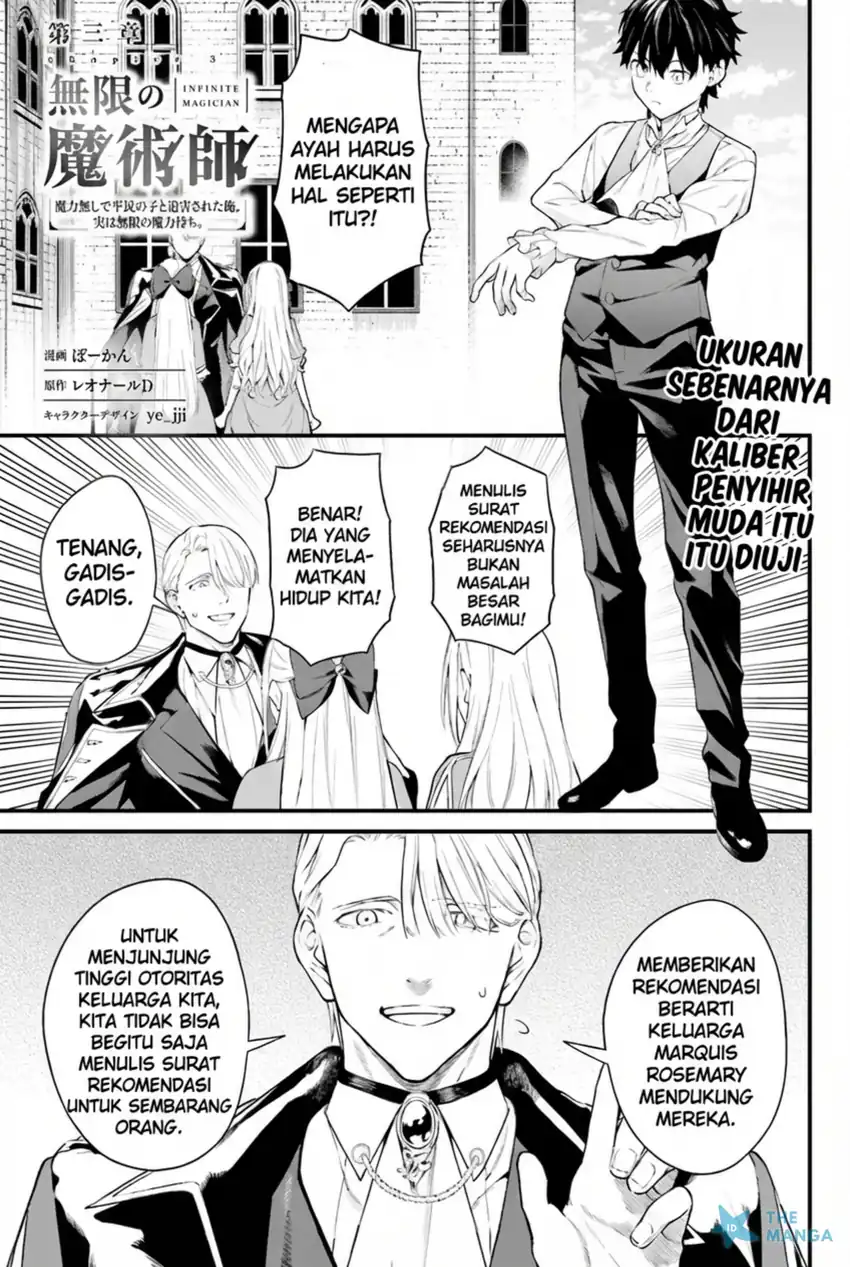 Manga Mugen no Majutsu Shi Maryoku Nashi de Heimin no Ko to Hakugai Sareta Ore. Jitsuha Mugen no Maryoku Mochi Chapter 3 gambar 2