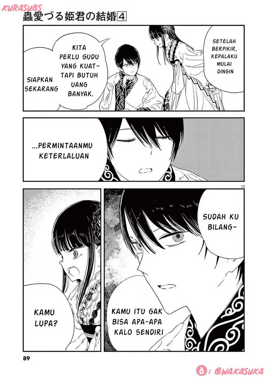 Mushi Mezuru Himegimi no Kekkon Chapter 28 Gambar 13