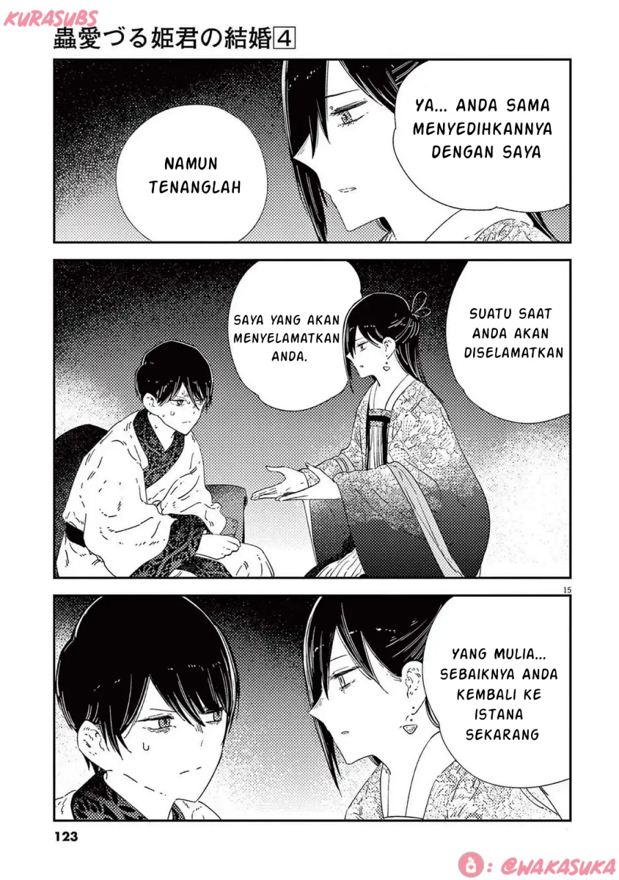 Mushi Mezuru Himegimi no Kekkon Chapter 30 Gambar 15