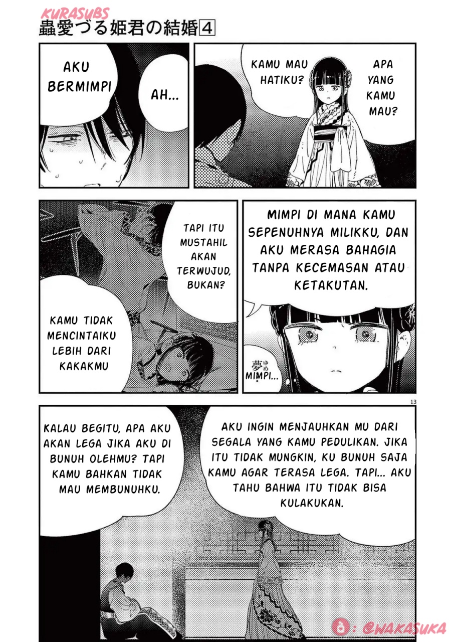 Mushi Mezuru Himegimi no Kekkon Chapter 31 Gambar 13